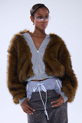 BEST OF BOTH WORLDS REVERSIBLE FUR SWEATSHIRT