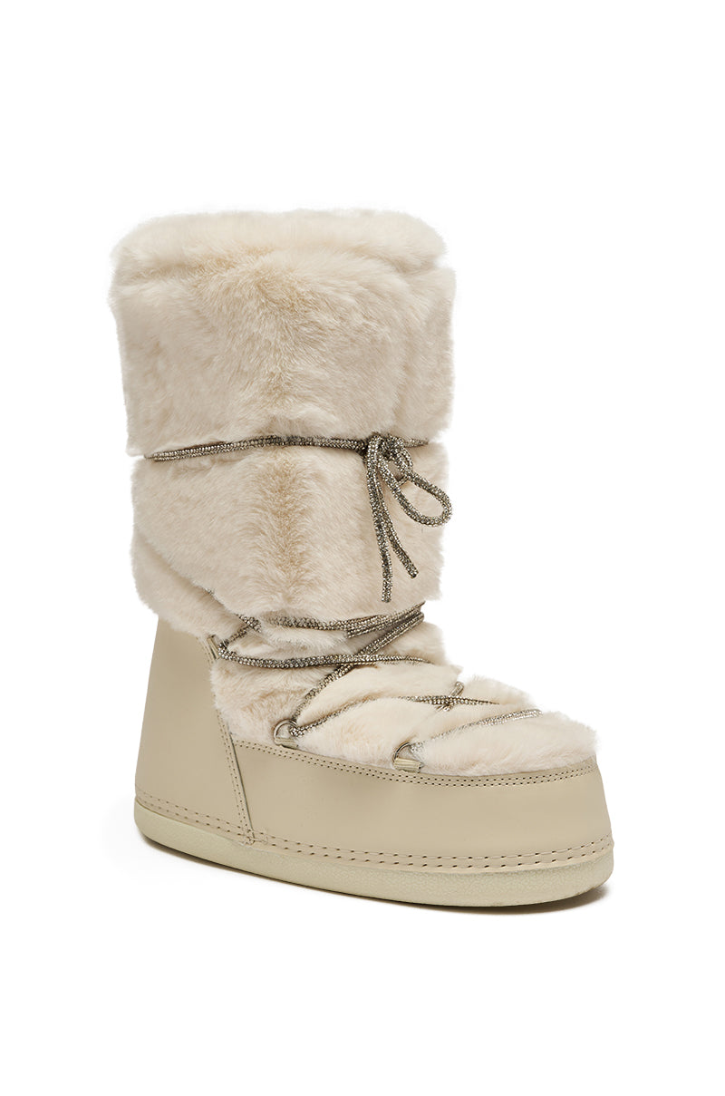 AZALEA WANG KARMELA CREAM FUR MOON BOOT